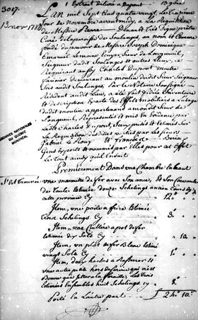 Inventaire du moulin à  farine, page 1