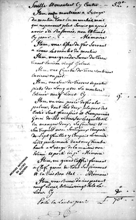 Inventaire du moulin à  farine, page 3