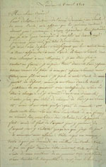 Lettre du 2 avril 1801, page 1