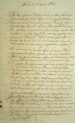 Lettre du 1 avril 1820, page 1