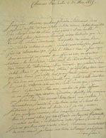 Lettre du 20 mars 1825, page 1