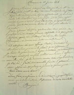 Lettre du 22 juillet 1828, page 1