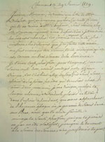 Lettre du 29 janvier 1829, page 1