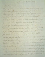 Lettre du 1 décembre 1834, page 1