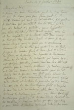 Lettre du 9 janvier 1846, page 1