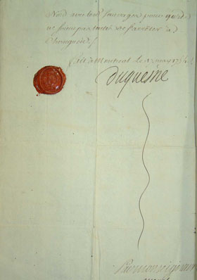Ordre de Duquesne à  Joseph-Dominique-Emmanuel, page 2