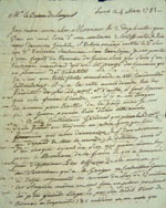 Lettre du 4 mars 1781, Doutreleau à  Joseph-Dominique-Emmanuel