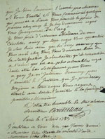 Lettre du 1 avril 1783, Doutreleau à  Joseph-Dominique-Emmanuel