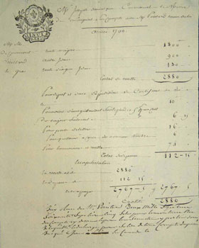 Compte de Joseph-Dominique-Emmanuel avec Pointard