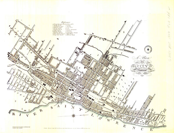 Carte de Montréal 1823