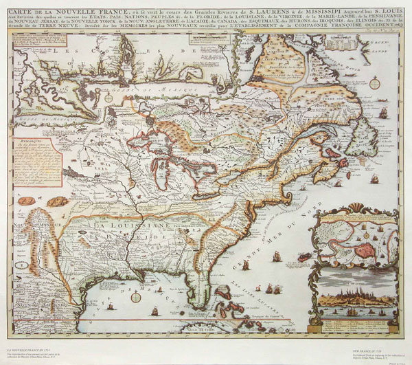 Carte de la Nouvelle-France, 1719