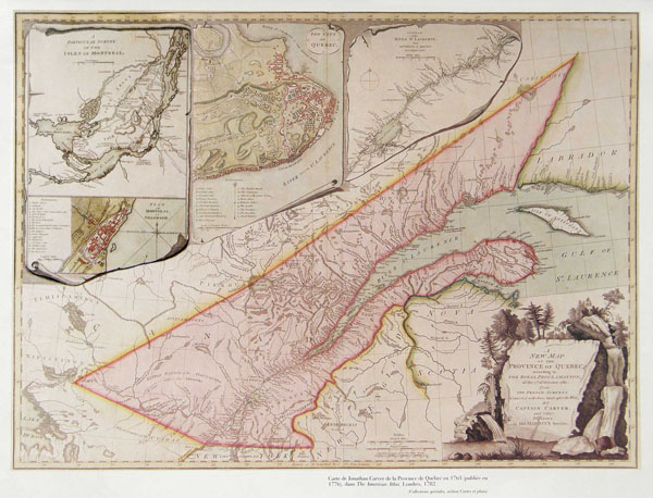 Carte de la Province de Québec, 1763